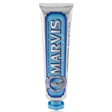 Marvis Aquatic Mint Toothpaste 85ml ยาสีฟันในตำนานจากอิตาลีที่ใครๆก็ตามหา กลิ่นมิ้นต์กลางๆ หอมสดชื่นแบบเฉพาะตัว